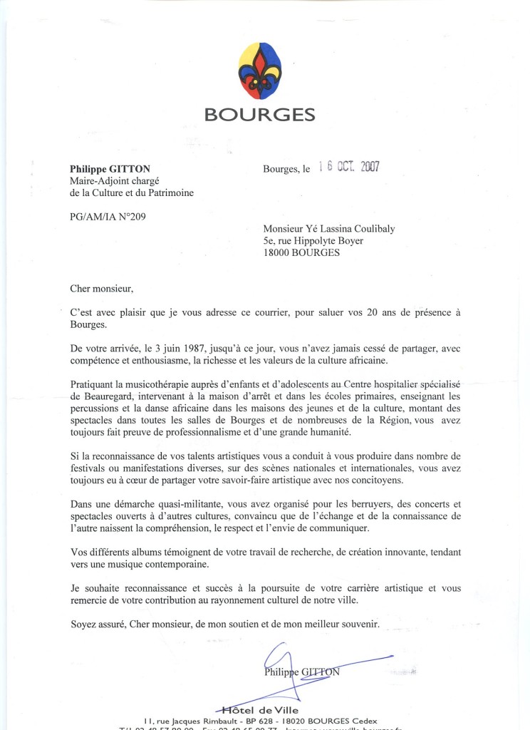lettre ville de brges